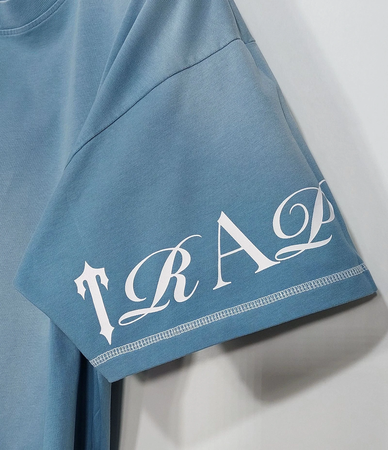 T-shirt Trapstar script logo 2.0 - bleu L – photo 7